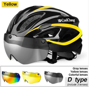 CoolChange Bicycle Helmet EPS Insect Net Road MTB Bike wind resistant
 Lenses Integrally-molded Cycling Casco Ciclismo