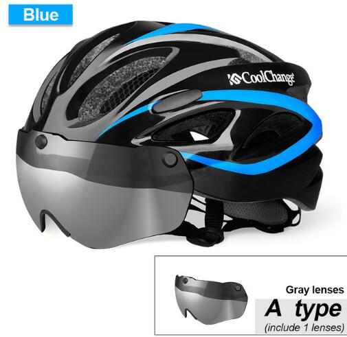 CoolChange Bicycle Helmet EPS Insect Net Road MTB Bike wind resistant
 Lenses Integrally-molded Cycling Casco Ciclismo