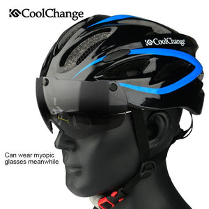 CoolChange Bicycle Helmet EPS Insect Net Road MTB Bike wind resistant
 Lenses Integrally-molded Cycling Casco Ciclismo