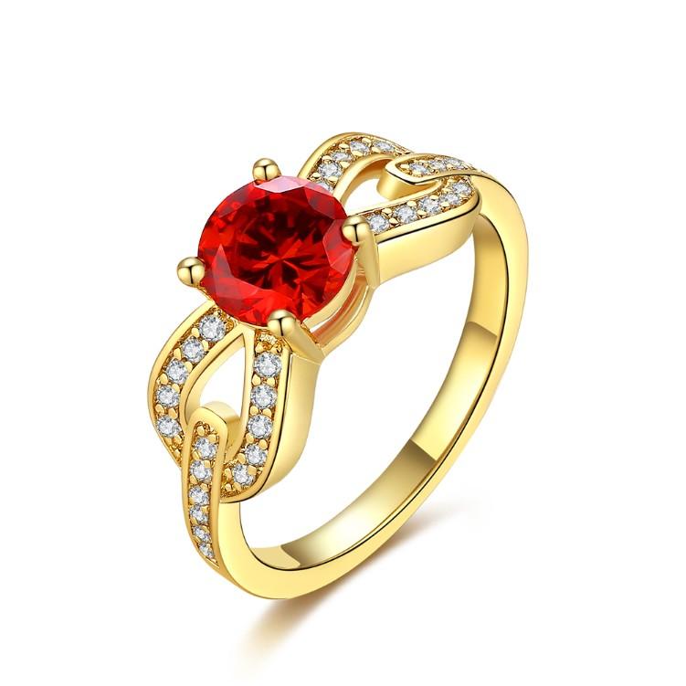 Micro-Pav'e Overlap Ruby Ring in Gold