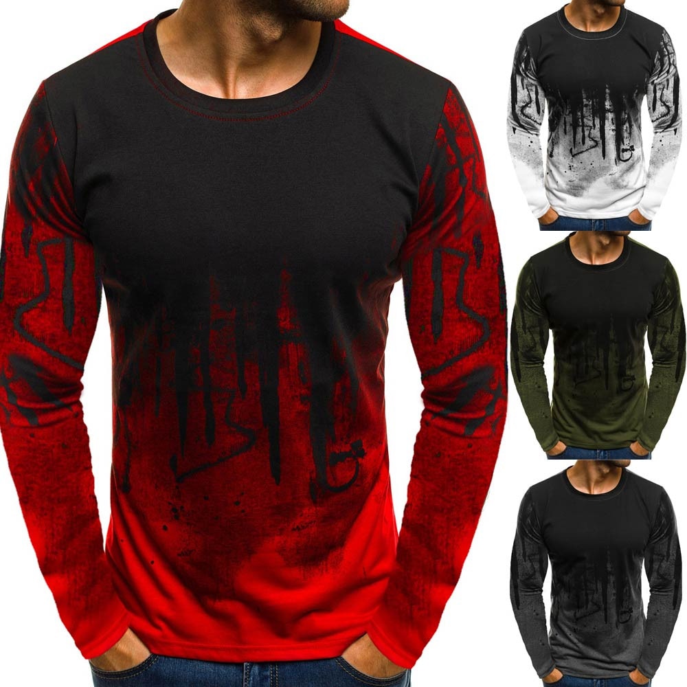 Men Solid Casual Full Sleeve Cotton Regular Tees