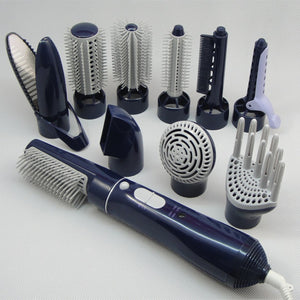 Supply multi-function direct hair furl hair dryer comb high power home hair style instrument set 10