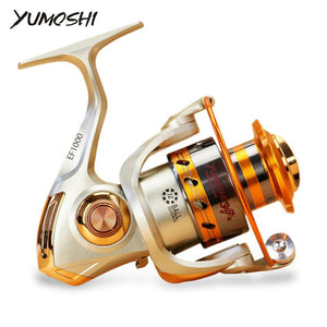 Yumoshi EF1000-7000 12BB 5.2:1 heavy metal
 rotatable Fishing Reels Fly Wheel For Fresh/ Salt Water