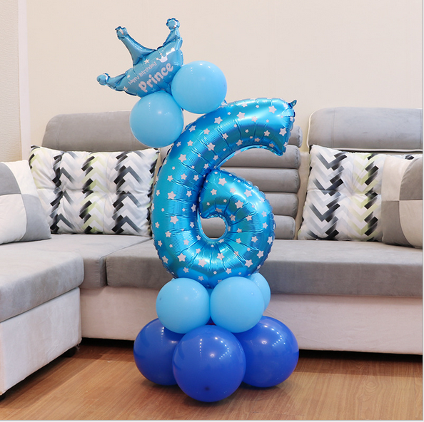 1 Set 0-9 Numbers Large Helium Number Foil Children Festivals Dekoration Birthday Party Toy anniversaire enfant hat for Kids