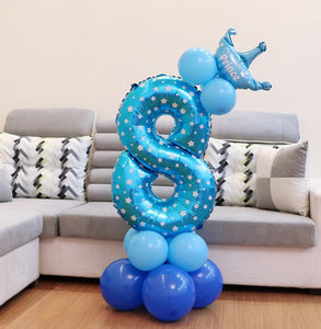 1 Set 0-9 Numbers Large Helium Number Foil Children Festivals Dekoration Birthday Party Toy anniversaire enfant hat for Kids