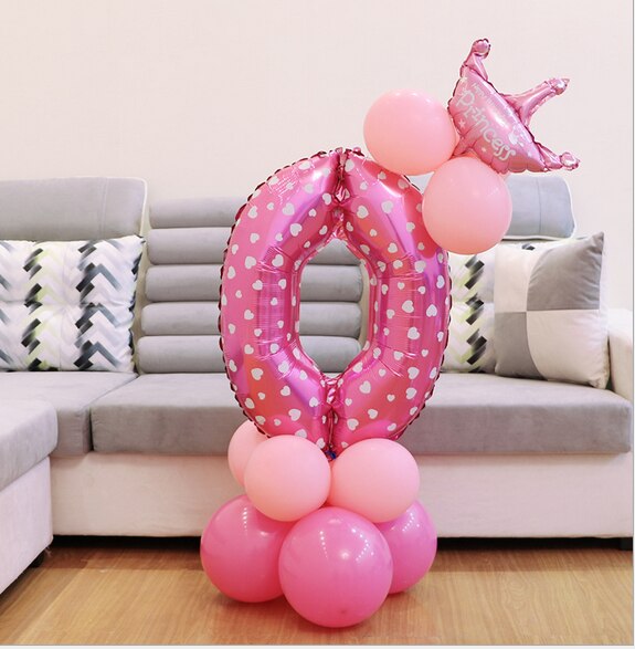 1 Set 0-9 Numbers Large Helium Number Foil Children Festivals Dekoration Birthday Party Toy anniversaire enfant hat for Kids