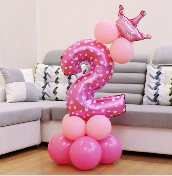 1 Set 0-9 Numbers Large Helium Number Foil Children Festivals Dekoration Birthday Party Toy anniversaire enfant hat for Kids