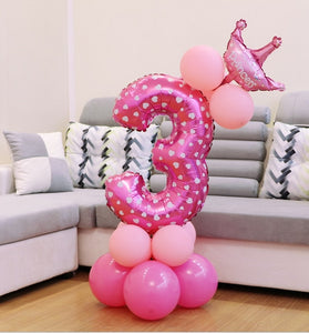 1 Set 0-9 Numbers Large Helium Number Foil Children Festivals Dekoration Birthday Party Toy anniversaire enfant hat for Kids