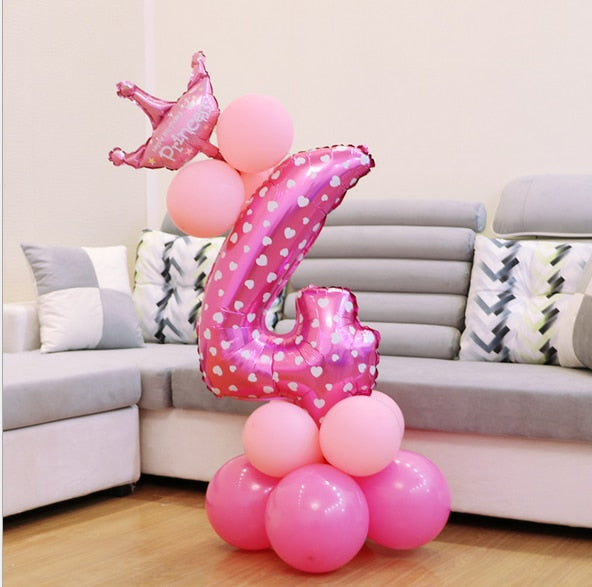 1 Set 0-9 Numbers Large Helium Number Foil Children Festivals Dekoration Birthday Party Toy anniversaire enfant hat for Kids