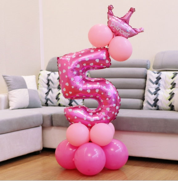 1 Set 0-9 Numbers Large Helium Number Foil Children Festivals Dekoration Birthday Party Toy anniversaire enfant hat for Kids