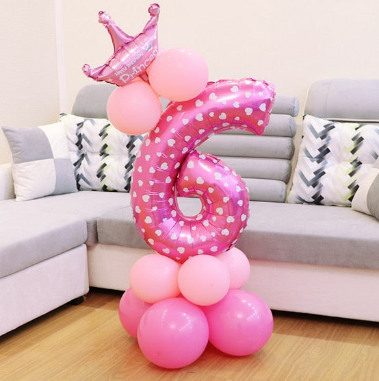 1 Set 0-9 Numbers Large Helium Number Foil Children Festivals Dekoration Birthday Party Toy anniversaire enfant hat for Kids