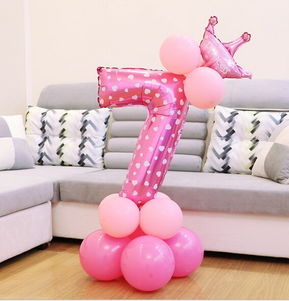 1 Set 0-9 Numbers Large Helium Number Foil Children Festivals Dekoration Birthday Party Toy anniversaire enfant hat for Kids