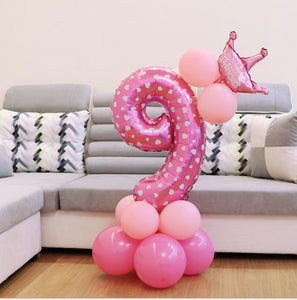 1 Set 0-9 Numbers Large Helium Number Foil Children Festivals Dekoration Birthday Party Toy anniversaire enfant hat for Kids