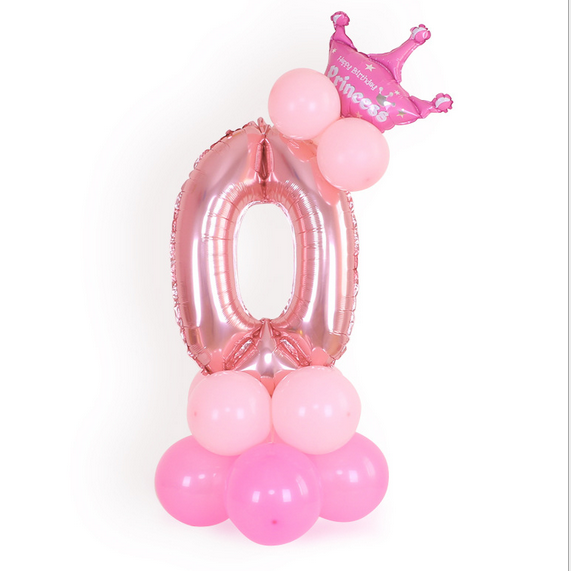 1 Set 0-9 Numbers Large Helium Number Foil Children Festivals Dekoration Birthday Party Toy anniversaire enfant hat for Kids