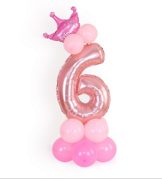 1 Set 0-9 Numbers Large Helium Number Foil Children Festivals Dekoration Birthday Party Toy anniversaire enfant hat for Kids