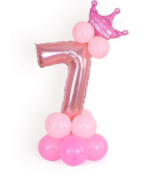 1 Set 0-9 Numbers Large Helium Number Foil Children Festivals Dekoration Birthday Party Toy anniversaire enfant hat for Kids