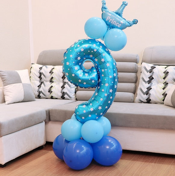 1 Set 0-9 Numbers Large Helium Number Foil Children Festivals Dekoration Birthday Party Toy anniversaire enfant hat for Kids