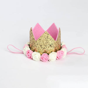 1pc Happy Birthday Party Hats Decor Cap One Birthday Hat Princess Crown 1st 2nd 3rd Year Old Number Baby Kids Hair Accessory