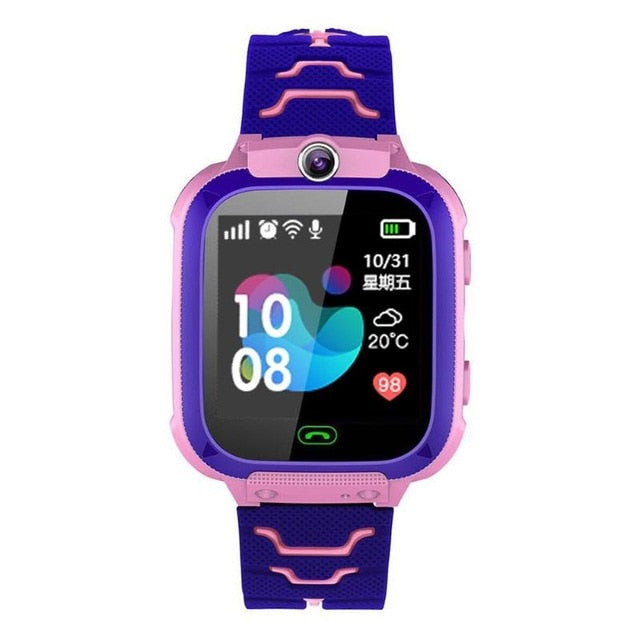 Children Smart Watch Camera Lighting Touch Screen SOS Call Touch Screen LBS Tracking Location Finder Kids Baby Smart Watch