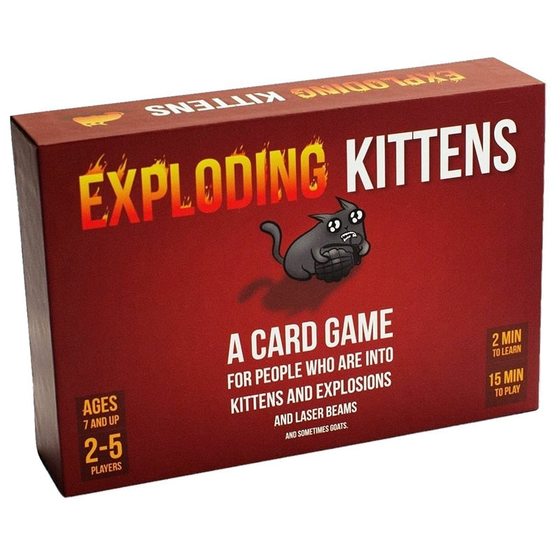 Explode Cards Game for kitten Original Edition with Red Box NSFW Edition with Black Box Family Party Cards Game Board Games