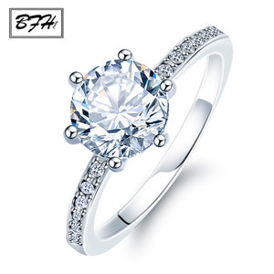 BFH Trendy Crystal Engagement Claws Hot Sale Rings For Women AAA Zircon Cubic Ring Female Wedding Jewelry 2019 double eleven