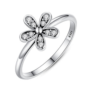 CodeMonkey 100% 925 Sterling Silver Rings  Wholesale Popular Flower Lucky Rings For Women Jewelry Making Dorpshipping R7220