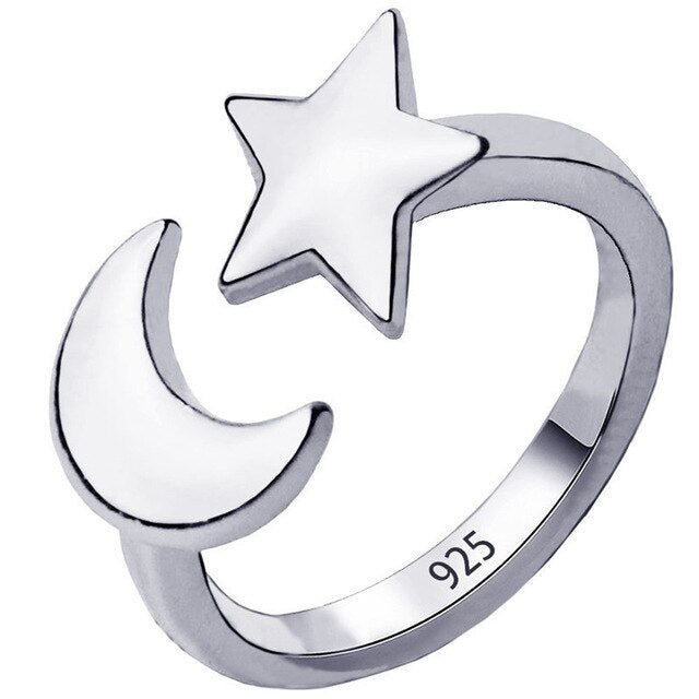 Moon Star Finger Ring Infinite Adjustable Gold Love Ring Stainless Steel Trendy Party Wedding Rings for Women Dropshipping