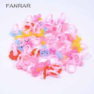 Wholesale 20pcs/lot Lovely Mixed Cartoon Flower Animal Princess Girls Children Kids Baby Rings Party Jewelry Toy Gift