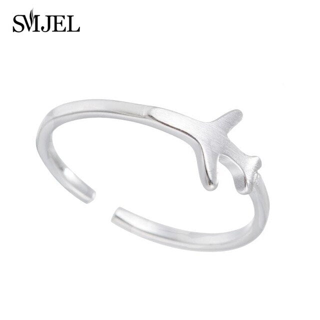 SMJEL Fashion Finger Rings for Men Women Airplane Sunflower DNA Hand Rings for Women Jewelry Christmas Gift