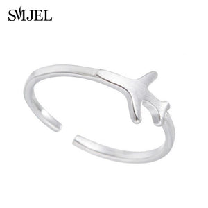 SMJEL Fashion Finger Rings for Men Women Airplane Sunflower DNA Hand Rings for Women Jewelry Christmas Gift