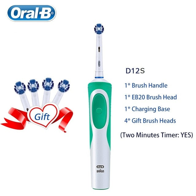 Oral B Electric Toothbrush 2D Clean Rotating Toothbrush Rechargeable Toothbrush Teeth Dual Clean Brush Heads