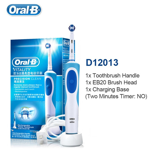 Oral B Electric Toothbrush 2D Clean Rotating Toothbrush Rechargeable Toothbrush Teeth Dual Clean Brush Heads