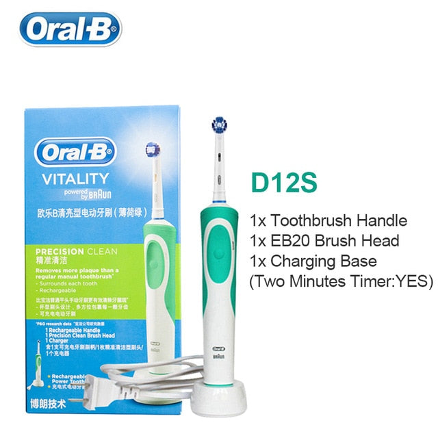 Oral B Electric Toothbrush 2D Clean Rotating Toothbrush Rechargeable Toothbrush Teeth Dual Clean Brush Heads