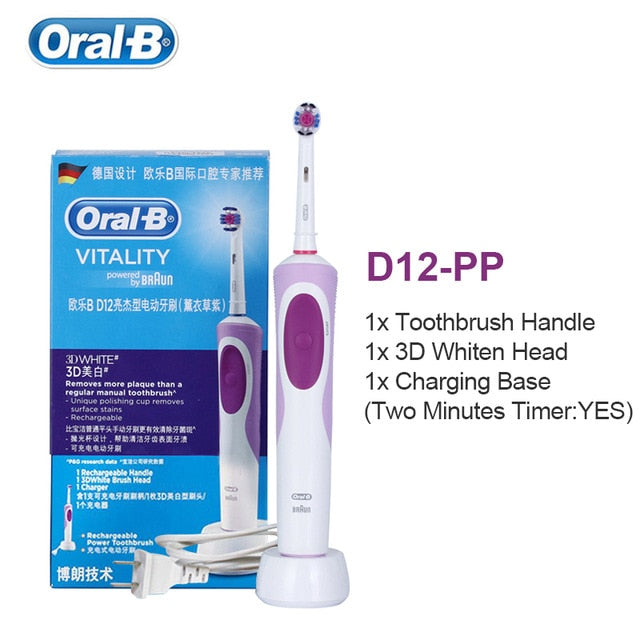 Oral B Electric Toothbrush 2D Clean Rotating Toothbrush Rechargeable Toothbrush Teeth Dual Clean Brush Heads