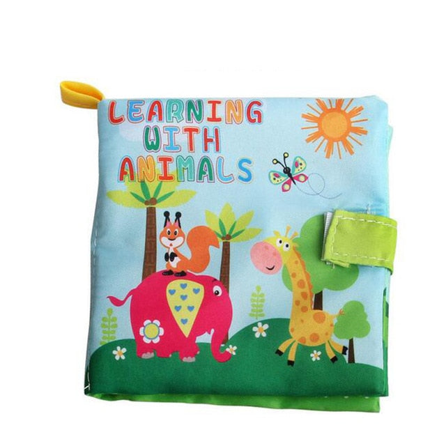 8/10pages Baby Rattles Mobiles Toy Soft Animal Cloth Book Newborn Stroller Hanging Toy Bebe Early Learning Educate Baby Toys