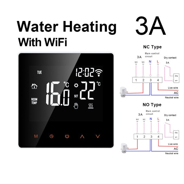 AVATTO Tuya WiFi Smart Thermostat, Electric floor Heating Water/Gas Boiler Temperature Remote Controller for Google Home, Alexa