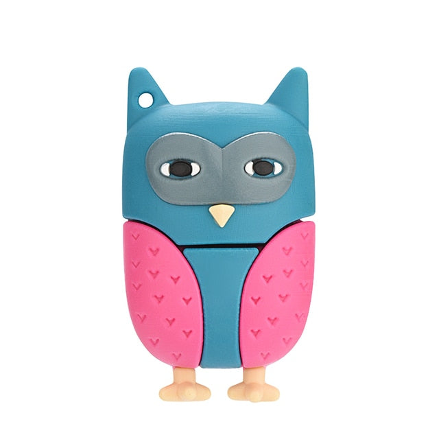 USB Flash Drive 32G Funny 64GB USB Flash Drive 4gb 8gb 16gb Memory Stick Cards Mini Pen Drive 128gb bee fox owl