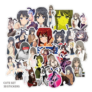 50pcs Anime Darling in the Fanxx Stickers Zero Two 02 Car Stickers For Laptop Luggage Motorcycle Suitcase Skateboard PVC Decals