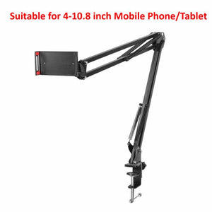 360 Adjustable Bed Tablet Stand for 4inch to 12.9inch Mobile Phones Tablets Lazy Arm Bed Desk Tablet Mount Support for iPad Mini