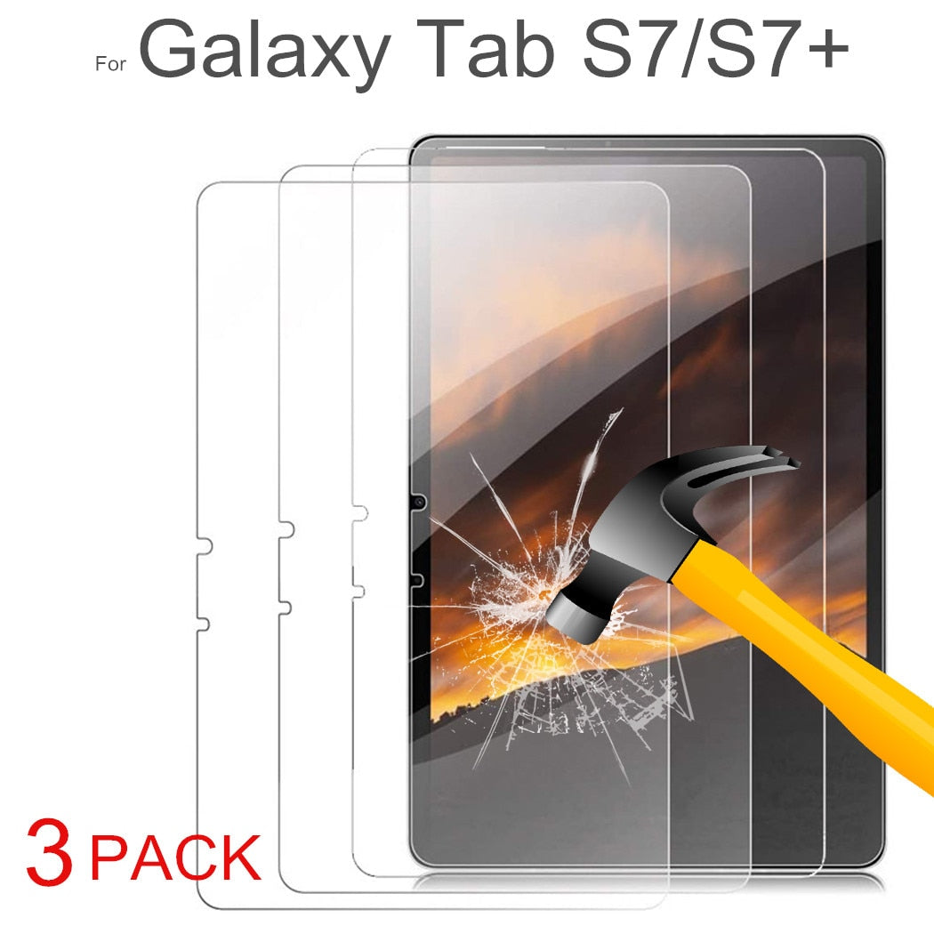 3Piece Glass Protector for Samsung Galaxy Tab S7 2020 t870 t875 Screen Protective Film for Samsung Galaxy Tab S7 Plus Fe S5E S4