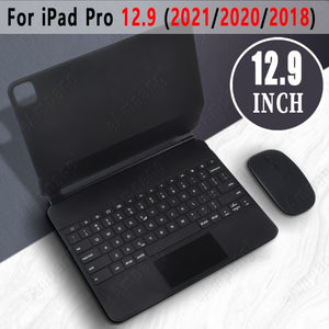 Magic Keyboard for iPad Pro 11 12.9 2021 2020 2018 iPad Air 4 Case Keyboard Hebrew Spanish Russian Korean Azerty Arabic Keyboard