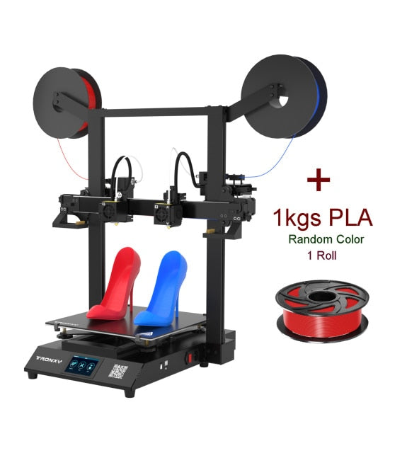 Tronxy GEMINI S dual color 2 color 2 Head Dual Extruder IDEX 3D Printer Independent Large FDM 3D Printing Machine
