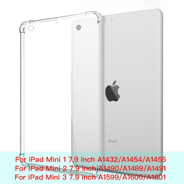 For New iPad 7 8 9 10.2 9.7 2021 5 6 Air 10.9 2 3 4 Case TPU Silicon Transparent Cover For iPad Pro 10.5 &#39;&#39; 11&#39;&#39; Mini 2 3 4 5 6