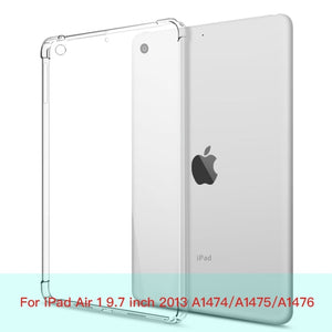 For New iPad 7 8 9 10.2 9.7 2021 5 6 Air 10.9 2 3 4 Case TPU Silicon Transparent Cover For iPad Pro 10.5 &#39;&#39; 11&#39;&#39; Mini 2 3 4 5 6