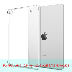 For New iPad 7 8 9 10.2 9.7 2021 5 6 Air 10.9 2 3 4 Case TPU Silicon Transparent Cover For iPad Pro 10.5 &#39;&#39; 11&#39;&#39; Mini 2 3 4 5 6