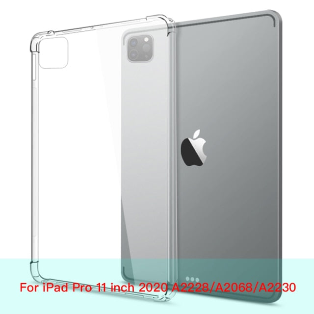 For New iPad 7 8 9 10.2 9.7 2021 5 6 Air 10.9 2 3 4 Case TPU Silicon Transparent Cover For iPad Pro 10.5 &#39;&#39; 11&#39;&#39; Mini 2 3 4 5 6