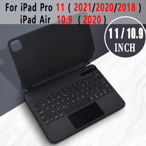 Magic Keyboard for iPad Pro 11 12.9 2021 2020 2018 iPad Air 4 Case Keyboard Hebrew Spanish Russian Korean Azerty Arabic Keyboard