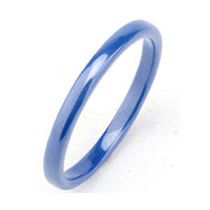 2mm Light Pink Black White Blue Purple Beautiful Smooth Ceramic Ring For Women Modern Wedding