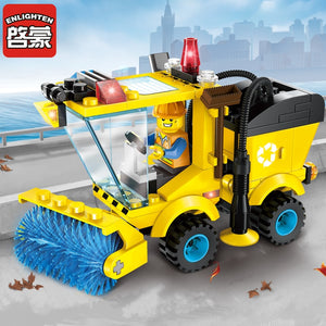 Enlighten Building Block City Cars Street Sweeper 102pcs Educational Bricks Toy Boy Gift-No Box