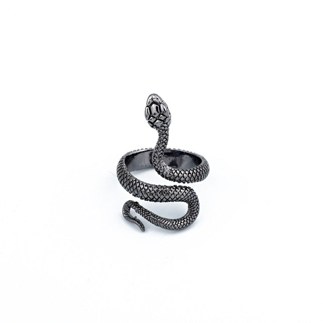 1 Pcs Stereoscopic New Retro Punk Exaggerated Snake Ring Fashion Personality Snake Opening Adjustable Ring Jewelry As GiftR158-6